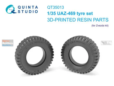 QTSQT35013 1:35 Quinta Studio UAZ-469 Tire Set (ZVE kit)