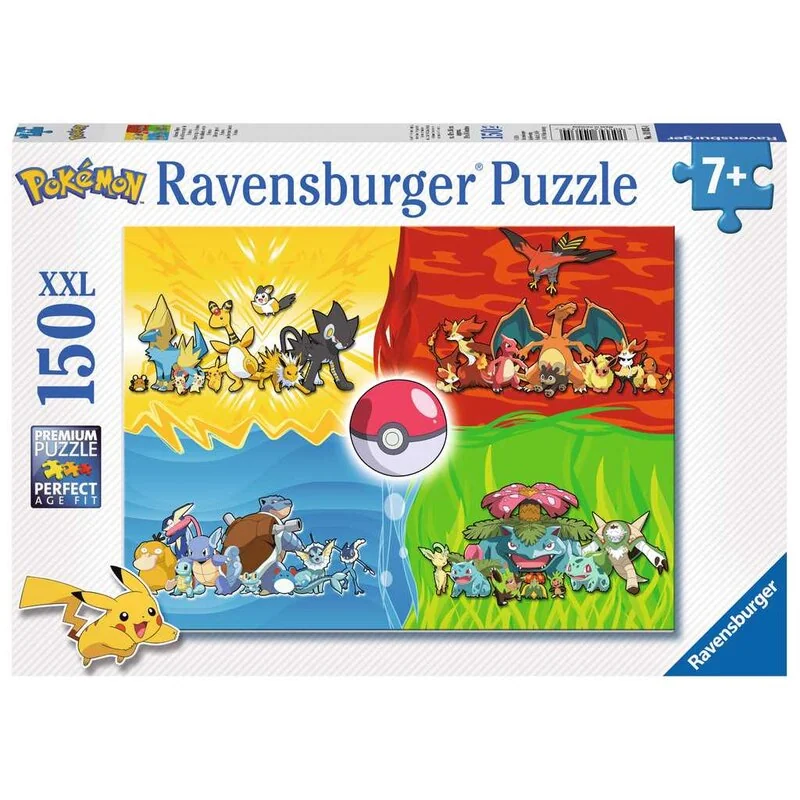 The different types of Pokemon Puzzle - Ravensburger