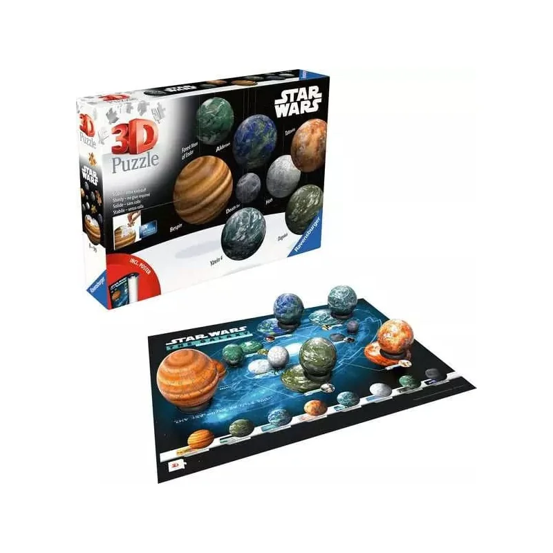 Star Wars 3D Puzzle Planets of the Star Wars Galaxy (531 pieces) - Ravensburger