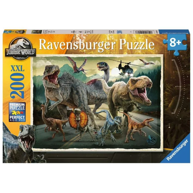 Jurassic World puzzle for children XXL The universe of Jurassic World (200 pieces) - Ravensburger