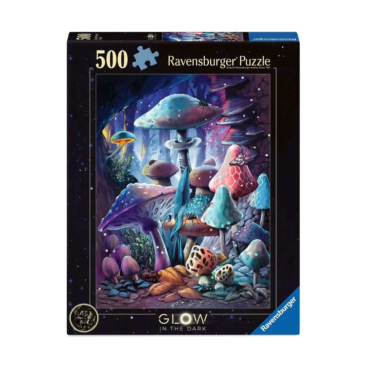 Ravensburger - Glow-in-the-Dark Moonlight Mushrooms puzzle (500 pieces)
