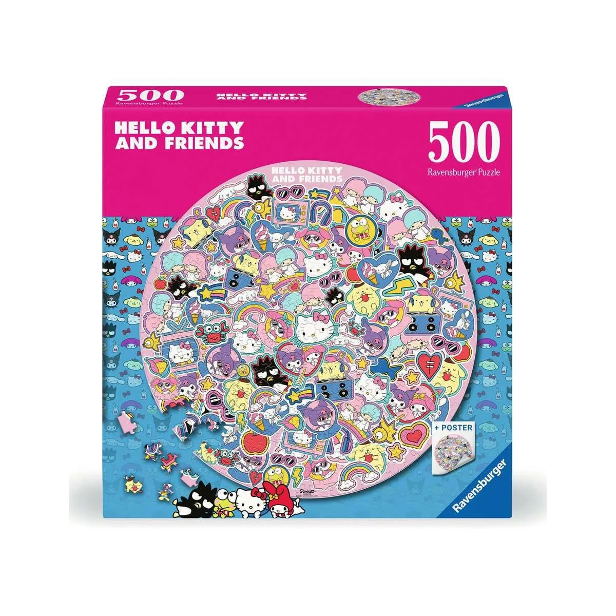 Helly Kitty and Friends - Round Puzzle (500 pieces)
