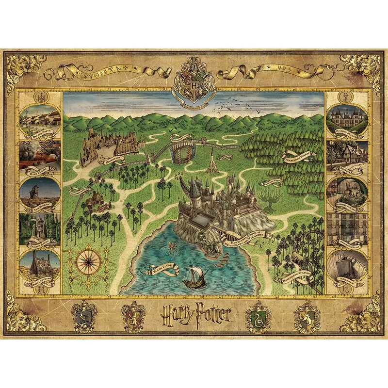 Harry Potter puzzle Hogwarts Map (1500 pieces) - Ravensburger