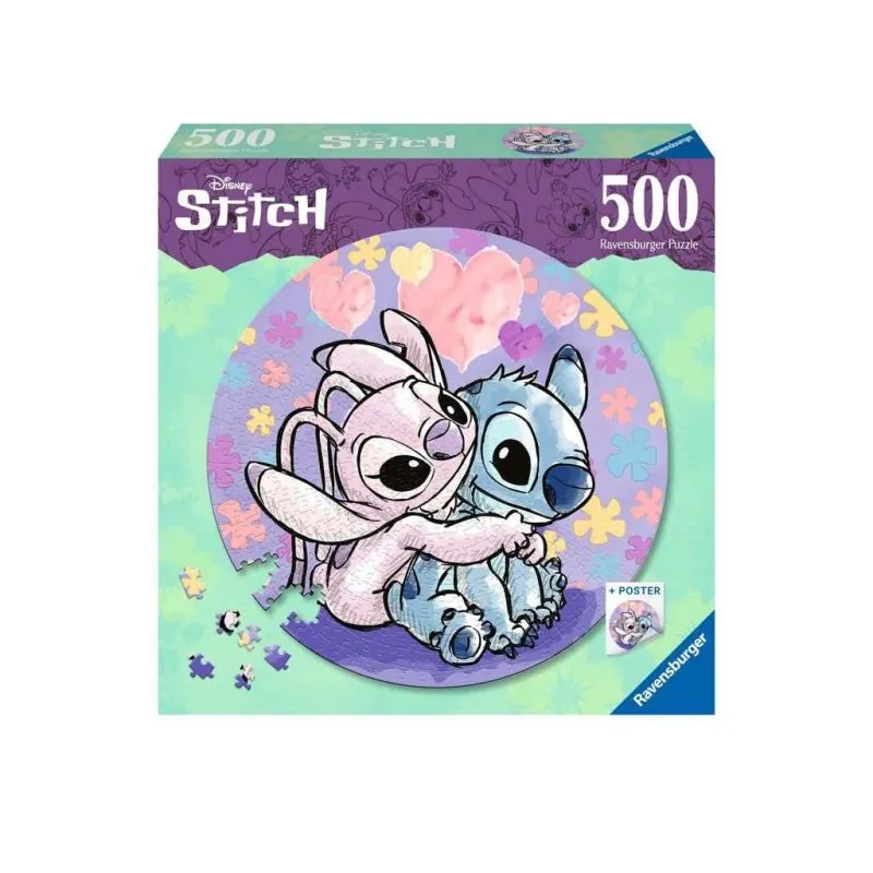 Lilo & Stitch round puzzle Stitch (500 pieces) - Ravensburger