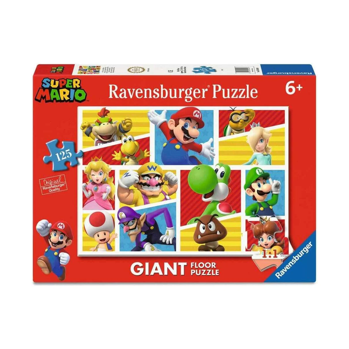 Super Mario Giant Floor Puzzle: Friends and Foes of Mario (125 pieces) - Ravensburger