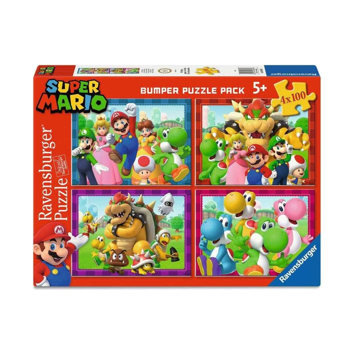 Super Mario 4-Puzzle Pack: It's Mario Time! (4 x 100 pieces)
