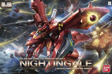 Bandai 5065578 MSN-04II Nightingale Neo Zeon Char Aznable's Use Mobile Suit Reborn 100 1/100 Scale Model Kit