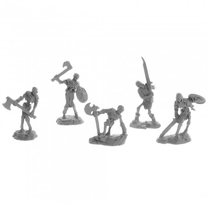 Reaper Miniatures Bog Skeletons (5) 25mm Heroic Scale Plastic Figures