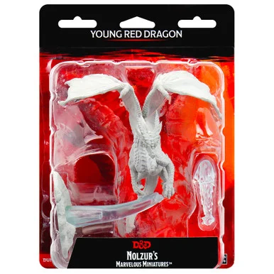 Wizkids 90035 Dungeons & Dragons Nolzur`s Marvelous Unpainted Miniatures: Young Red Dragon