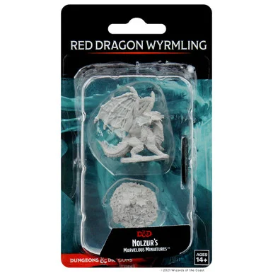 Wizkids 73851 Dungeons & Dragons Nolzur`s Marvelous Unpainted Miniatures: Red Dragon Wyrmling