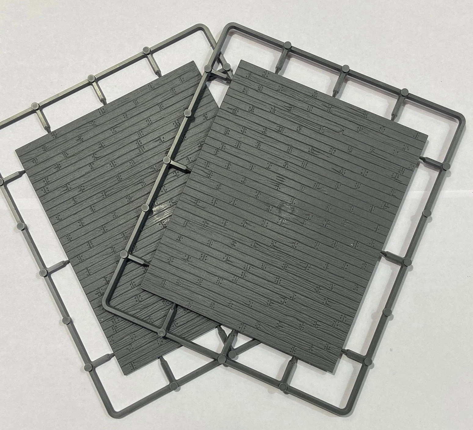 Renedra 135mm x 110mm Wooden Plank Effect Plastic Bases (2) - Renedra Limited
