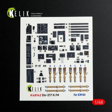 1/48 Reskit Do-217 K/M - interior 3D decals for ICM kit