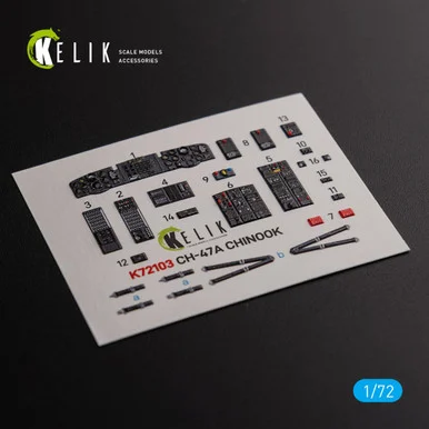 1/72 Reskit CH-47A interior 3D decals for Trumpeter kit (1/72)