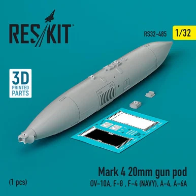 1/32 Reskit L5Mark 4 20mm gun pod (1 pcs) (3D Printed) (1/32)
