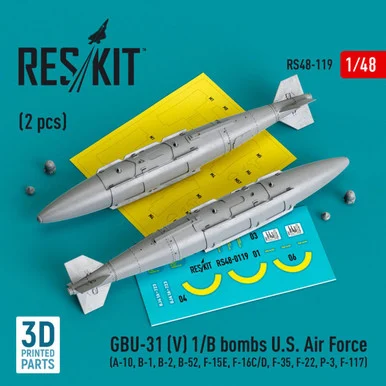 1/48 Reskit GBU-31 (V) 1/B bombs US Air Force (2 pcs) (A-10, B-1, B-2, B-52, F-15E, F-16C/D, F-