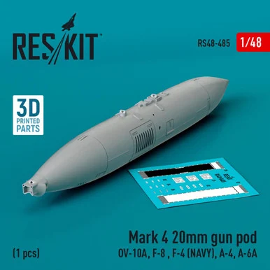 1/48 Reskit Mark 4 20mm gun pod (1 pcs) (3D Printed) (1/48)