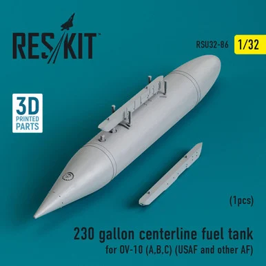 1/32 Reskit L5230 gallon centerline fuel tank for OV-10 (A,B,C) (USAF and other AF) (1 pcs) (3D Printed) (1/32)