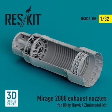 1/32 Reskit L5Mirage 2000 exhaust nozzle for Kitty Hawk / Zimimodel kit (3D Printed) (1/32)
