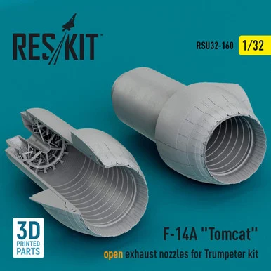 1/32 Reskit L5F-14A Tomcat open exhaust nozzles for Trumpeter kit (3D Printed) (1/32)