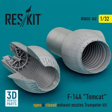 1/32 Reskit L5F-14A Tomcat open & closed exhaust nozzles Trumpeter kit (3D Printed) (1/32)