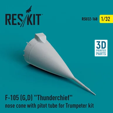1/32 Reskit L5F-105 (G,D) Thunderchief nose cone with pitot tube for Trumpeter kit (3D Printed) (1/32)