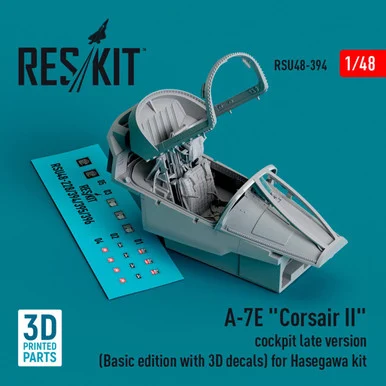 1/48 Reskit A-7E Corsair II cockpit late version for Hasegawa kit (3D Printed) (1/48)