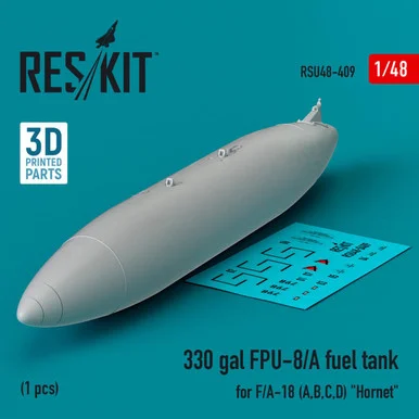 1/48 Reskit 330 gallon FPU-8/A fuel tank for F/A-18 Hornet (1 pcs) (3D Printed) (1/48)