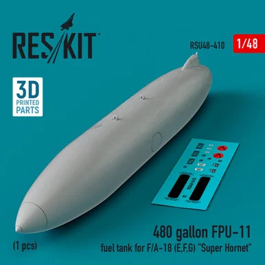 1/48 Reskit 480 gallon FPU-11 fuel tank for F/A-18 Super Hornet (1 pcs) (3D Printed) (1/48)