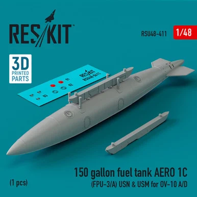1/48 Reskit 150 gallon fuel tank AERO 1C (FPU-3/A) USN & USM for OV-10 A/D (1 pcs) (1/48)