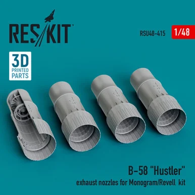 1/48 Reskit B-58 Hustler exhaust nozzles for Monogram/Revell kit (3D Printed) (1/48)