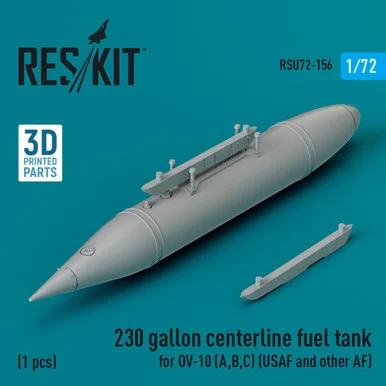 1/72 Reskit 230 gallon centerline fuel tank for OV-10 (A,B,C) (USAF and other AF) (1 pcs) (3D Printed) (1/72)