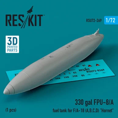 1/72 Reskit 330 gal FPU-8/A fuel tank for F/A-18 (A,B,C,D) Hornet (1 pcs) (3D printed) (1/72)