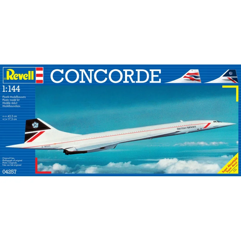 Aerospatiale Concorde. Decals British Airways/B.A. Model kit - Revell