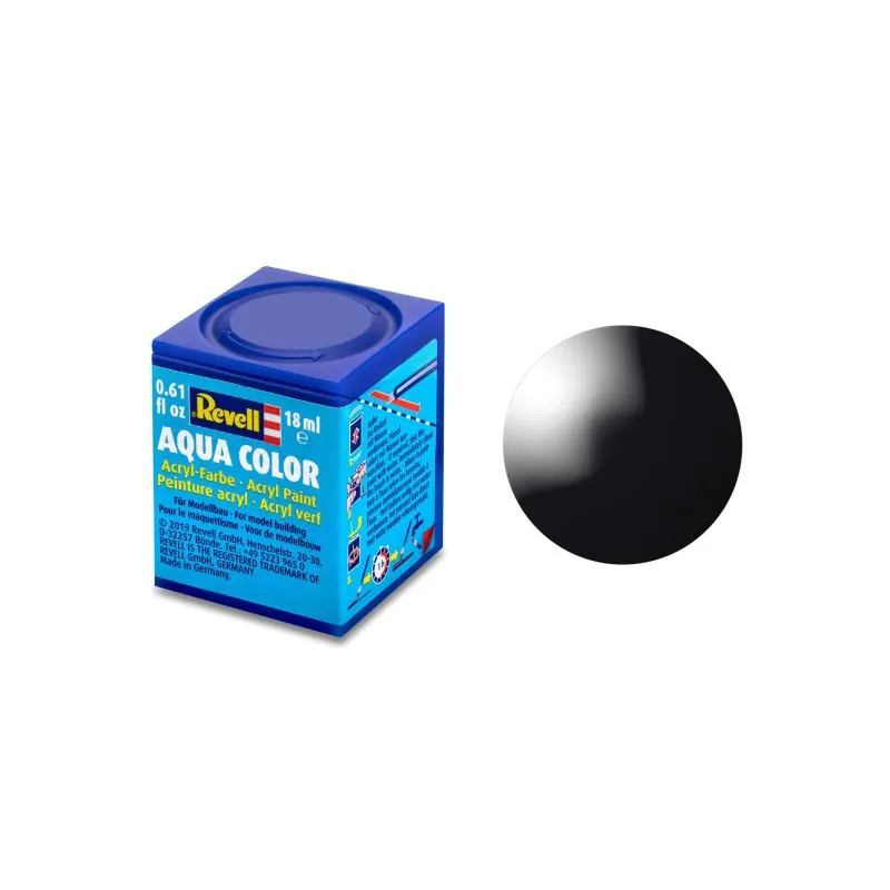 Glossy Black Aqua Acrylic Paint - 18ml 7