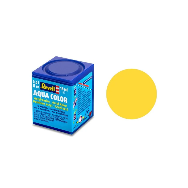 Matt Yellow Aqua Acrylic Paint - 18ml 15