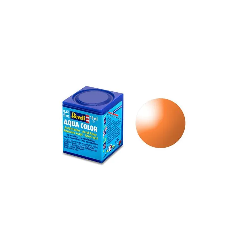 Clear Clear Orange Aqua Acrylic Paint - 18ml 730