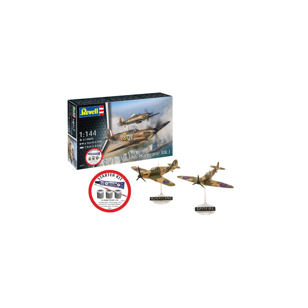 Starter Kit Spitfire Mk.Ia & Hurricane Mk.I Model kit - Revell