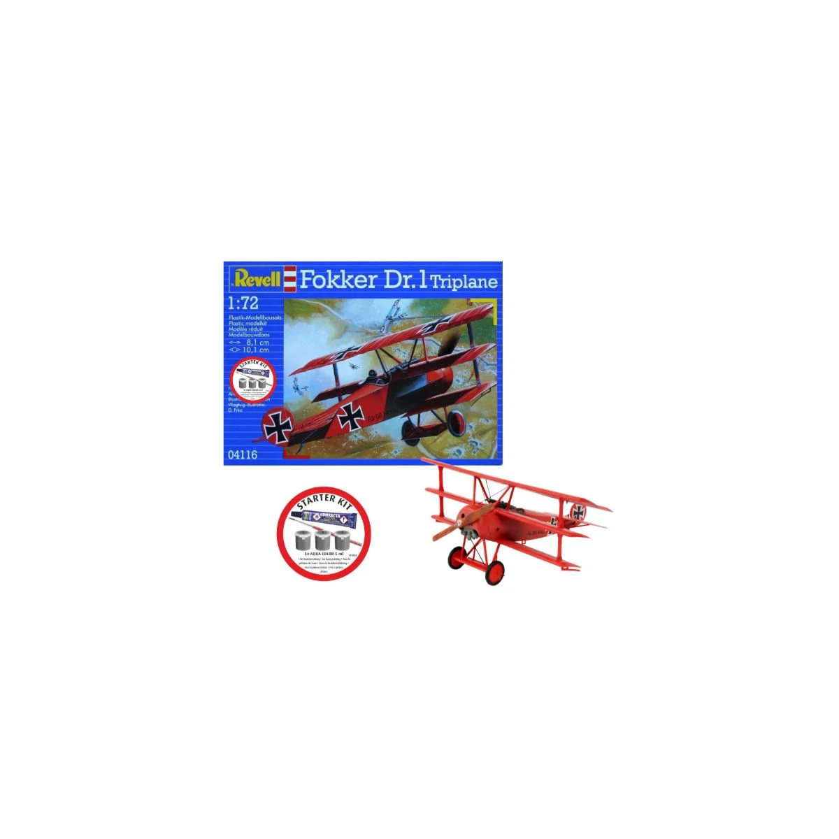 Starter Kit Fokker DR.1 Triplane Model kit - Revell