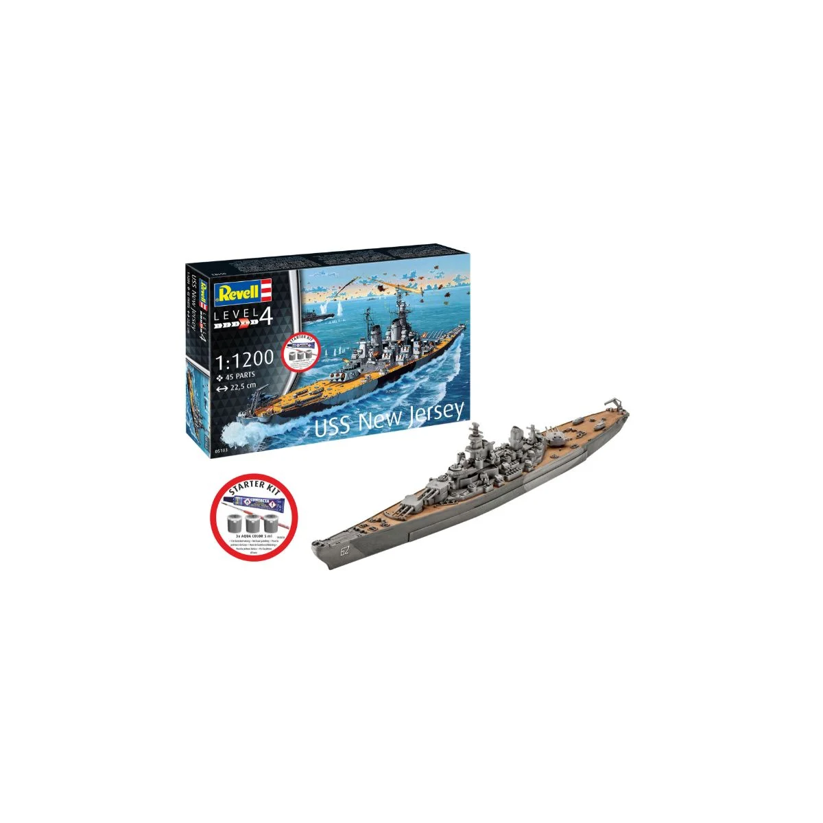 Starter Kit Battleship USS New Jersey Model kit - Revell