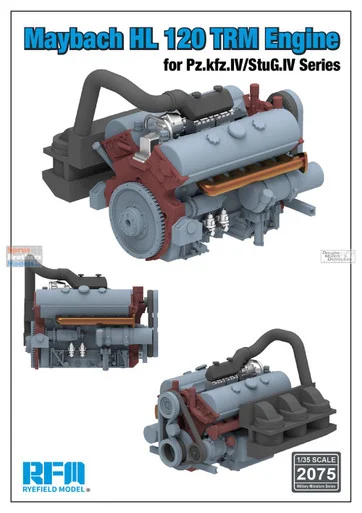 RFMRM2075 1:35 Rye Field Model Maybach HL 120 TRM Engine (for Panzer IV/StuG IV Series))