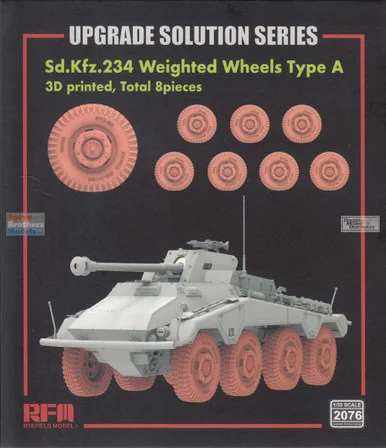 RFMRM2076 1:35 Rye Field Model Sd.Kfz.234 Puma Weighted Wheels Set Type A