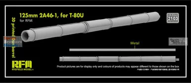 RFMRM2103 1:35 Rye Field Model 125mm 2A46-1 Gun Barrel for T-80U