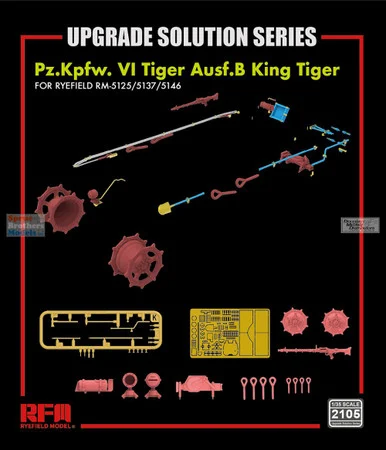 RFMRM2105 1:35 Rye Field Model Sd.Kfz.182 King Tiger Upgrade Set (RFM kit)