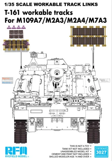 RFMRM3027 1:35 Rye Field Model M109A7 M2A3 M2A4 M7A3 T-161 Workable Tracks