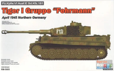 RFMRM5005 1:35 Rye Field Model Tiger I Pz.Kpfw.VI Ausf E Sd.Kfz.181 Gruppe "Fehrmann" April 1945 Northern Germany