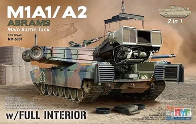 RFMRM5007 1:35 Rye Field Model M1A1 M1A2 Abrams with Full Interior (2 in 1)