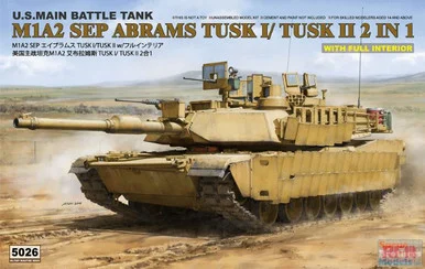 RFMRM5026 1:35 Rye Field Model M1A2 SEP Abrams Tusk 1/TUSK 2 (2in1) with Full Interior