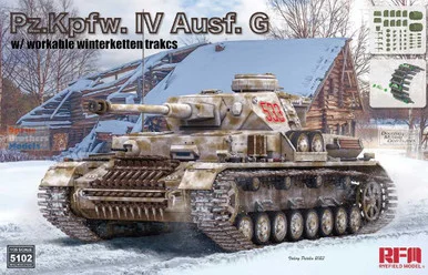 RFMRM5102 1:35 Rye Field Model Panzer Pz.Kpfw.IV Ausf.G with Workable Winterketten Tracks (2in1)
