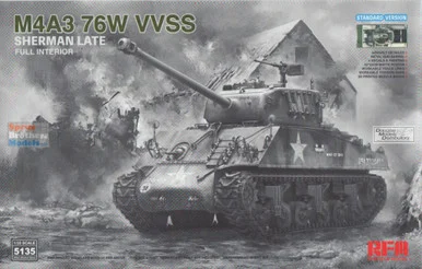 RFMRM5135 1:35 Rye Field Model M4A3(76)W VVSS Sherman Late with Full Interior [Standard Version]