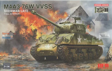 RFMRM5136 1:35 Rye Field Model M4A3(76)W VVSS Sherman Late with Full Interior [Upgrade Version]